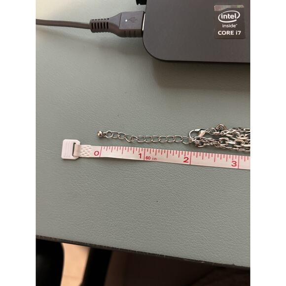 Faux Citrine Necklace Silver Tone Double Strand Adjustable Old Money Layered - Picture 4 of 4